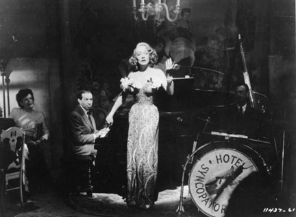 Photo of Frederick Hollander and Marlene Dietrich in 'A Foreign Affair'