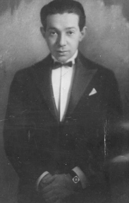 Photo of young Frederick Hollander in tux