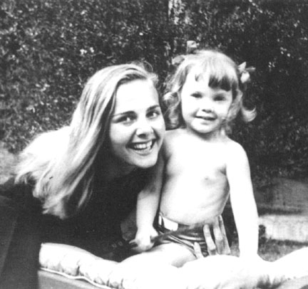 Photo of third wife Leza and daughter Melodie Hollander