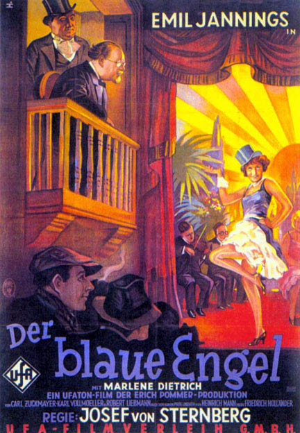 Original poster for the film 'Der blaue Engel'