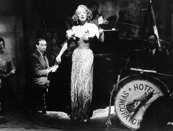 Marlene Dietrich and Frederick Hollander in the movie 'A Foreign Affair'
