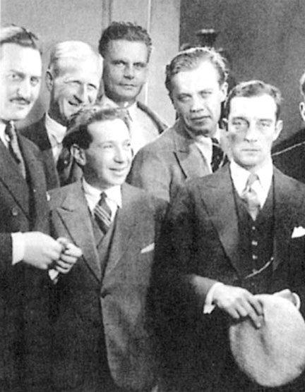 Photo of Frederick Hollander and Buster Keaton in Berlin
