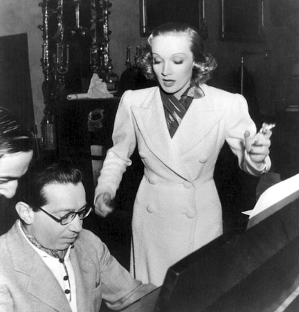 Photo of Frederick Hollander and Marlene Dietrich in Hollywood