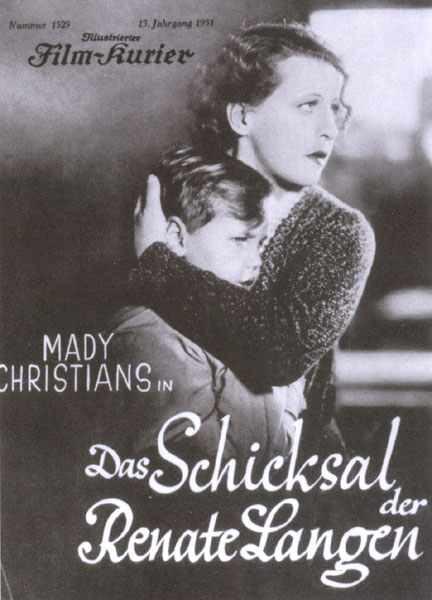 Film poster for 'Das Schicksal der Renate Langen'