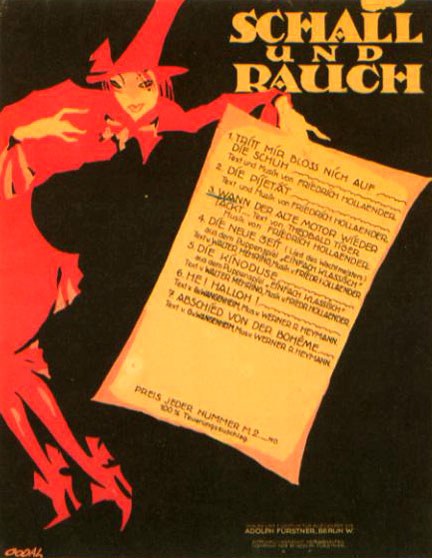 Sheet music for the Reinhardt's 'Schall und Rauch' cabaret