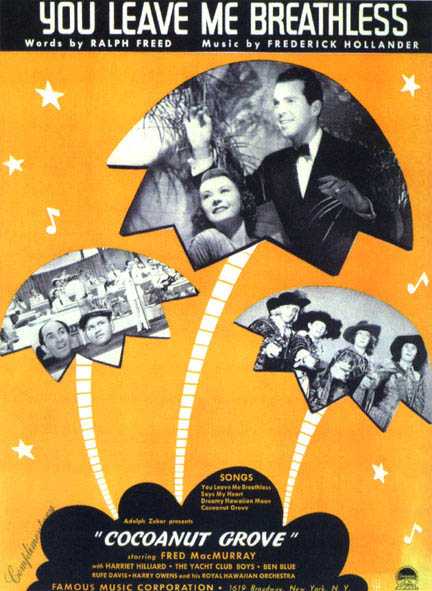 Sheet music for 'You Leave Me Breathless'